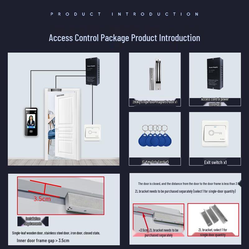 Realand F101A Face Recognition Access Control System CN plug (adapter included)
