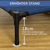 Raised Dog Bed Cat Elevated Lifted Puppy Pet Elevated Cot Portable Camping Basket – Blue (Large)