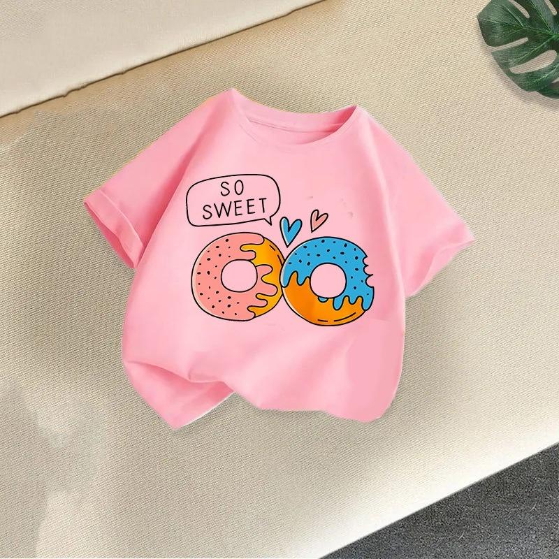Sommer Kinderkleidung Kinder T-Shirt Jungen und Mädchen Casual Fashion Kurzarm Baby Halbarm Top Base Shirt 120 heißes rosa