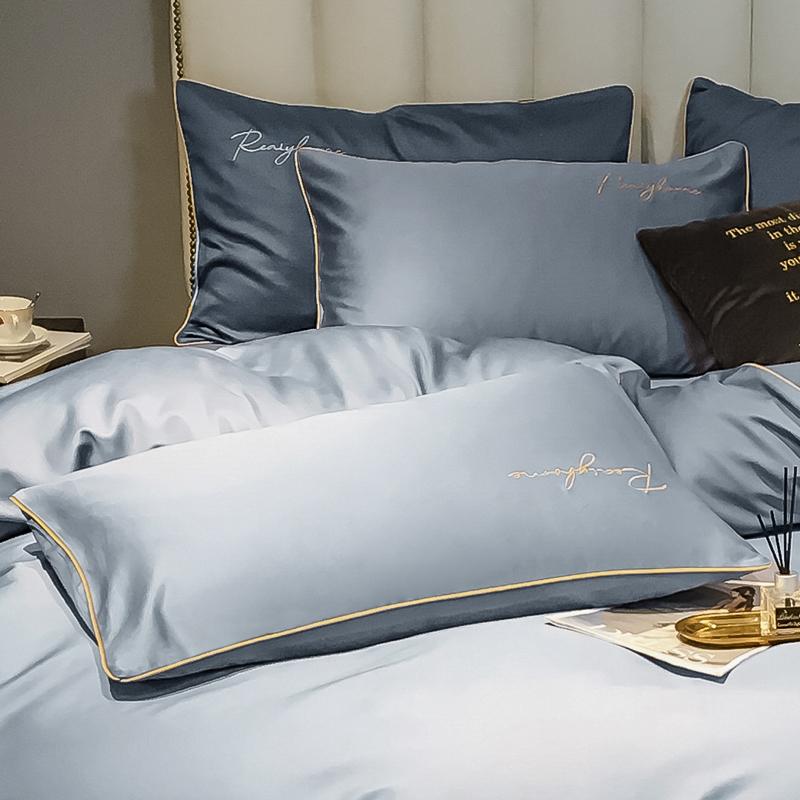 100% Nature Cotton Pillowcase Solid Color Pillow Cover Healthy  High-end Pillow Case 2pcs 48x75cm  King Size Pillow Cases