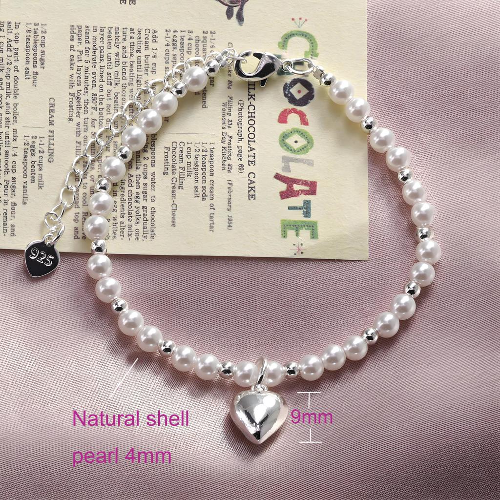 925 Silver Geometric Square Round Bead Bracelet For Women Personality Temperament Simple Hand Jewelry Party