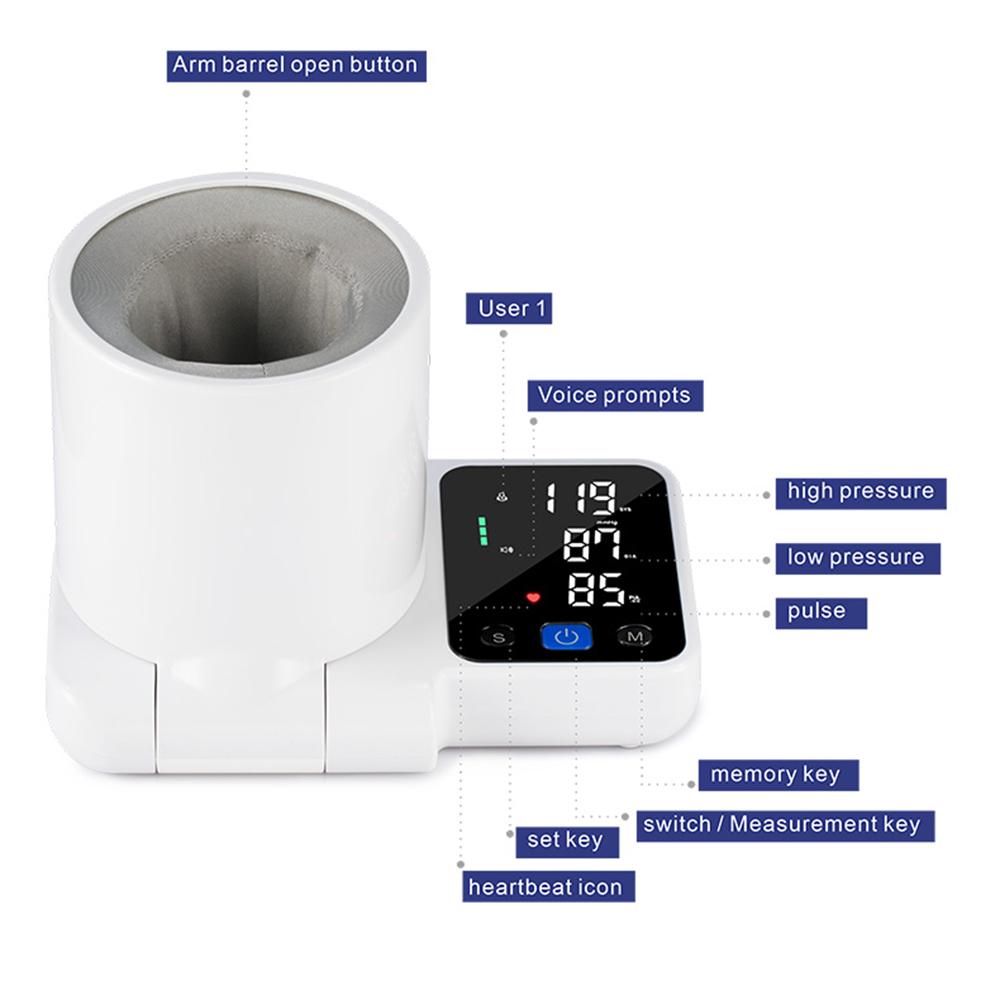 JZIKI ZK-B883 Arm Barrel Electronic Blood Pressure Monitor Digital BP Monitor Tonometer Movable