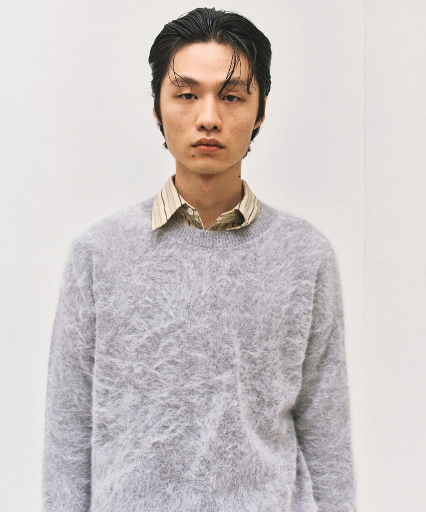 Seopiseuedisyeon Angora Pullover Knit Light Gray