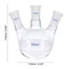 PATIKIL 500ml Boiling Flask, 3.3° Borosilicate Glass, 3-Neck, Round-Bottom, Thick-Walled, 24/40 Standard Tapered Outer Joint, Clear