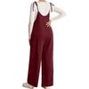 Maternity High-Waisted Wide-Leg Trousers With Belly Support Comfortable Loose Fit Pregnancy Daily Wear