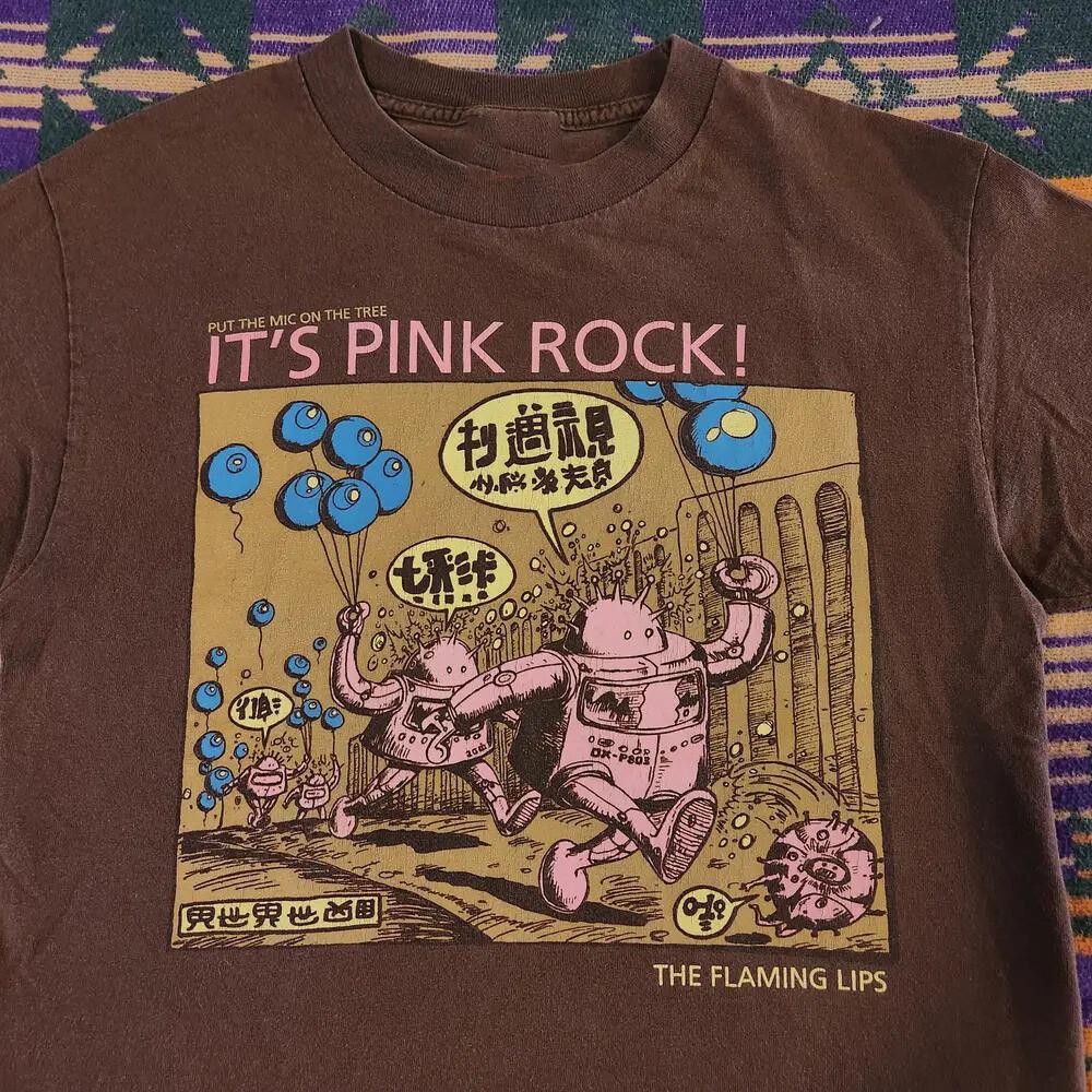 The Flaming Lips Yoshimi Battles Pink Robots Mic Check Brown T-shirt NH13564 XXXXL
