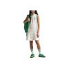Polo Ralph Lauren Color Block Gestreiftes Kleid mit Großem Pony-Logo Ärmellos Kinderkleider Weiß 313965046-001