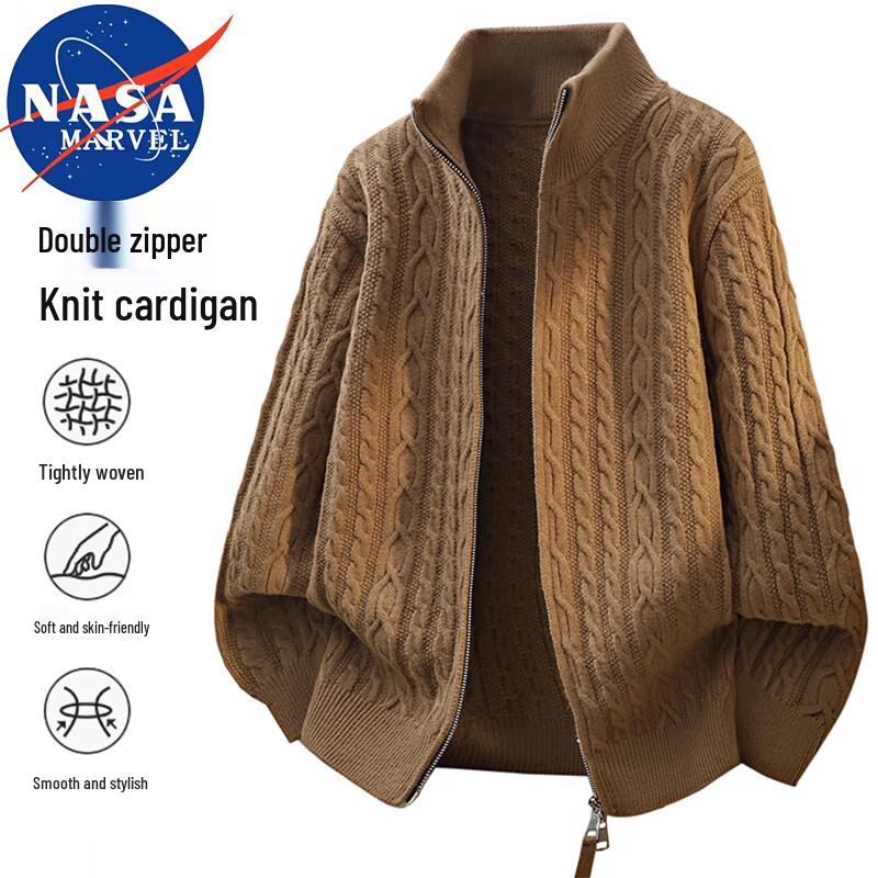 NASA MARVEL Men's Retro Knitted Cardigan Jacket