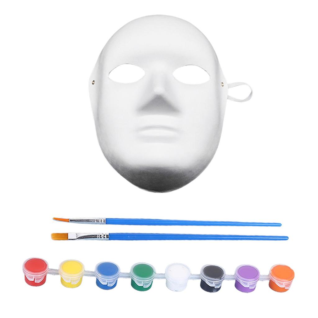 Halloween Blank Pulp Mask Face Painting Children DIY Hand-painted Full Face Men And Women 3ml