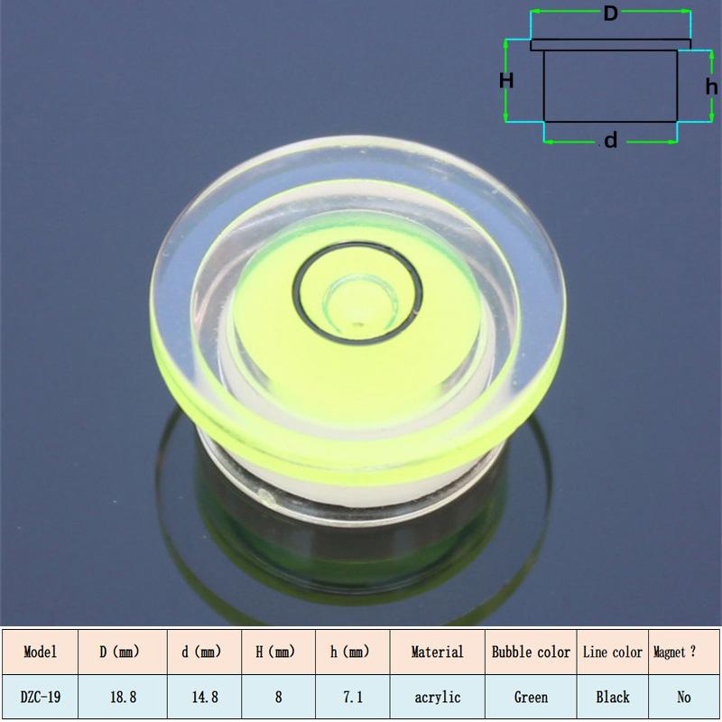 Multi Specification Circular Electronic Scale Spirit Level Bubble Bead Step Embedded Style Water Bubble Level 1PCS Hole D14-18mm