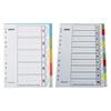 2x/Set A 4 Subject Dividers Practical File Dividers with 11 Hole Punched Binders Dividers for School Office and Home Use