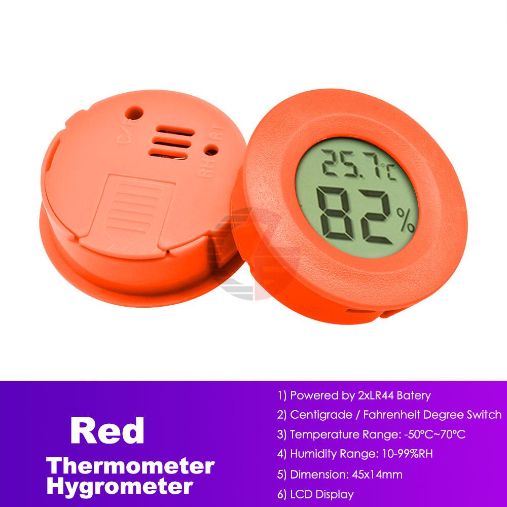 

Mini LCD Digital Thermometer Hygrometer Fridge Thermometer Indoor Car Auto Humidity Temperature Tester Detector Magnet Hook
