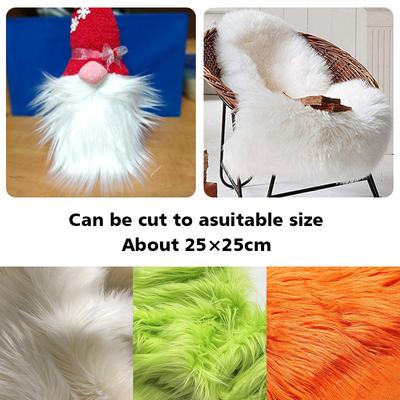 25x25cm Sztuczna łatka z włosów Tkanina Kwadratowa Długa łatka z włosów Tkanina Pokrowiec na krzesło Poduszka na siedzenie Tkanina