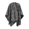 Plus Size Zebra Print Shawl: European/American Autumn/Winter Women's Mid-Length Jacket