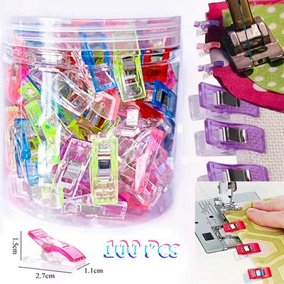 100/50/25pcs Pointed Plastic Clip Patchwork Sewing Clip Holding Craft Quilt Clips Clamps