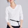 Tencel women's long-sleeved linen pendant feeling breathable slim fit inside and outside bottoming shirt top