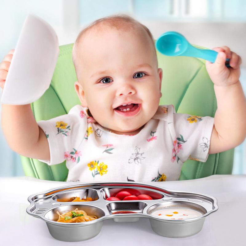 Compartment Dinner Plates Divided Plate Stainless Steel 1pack