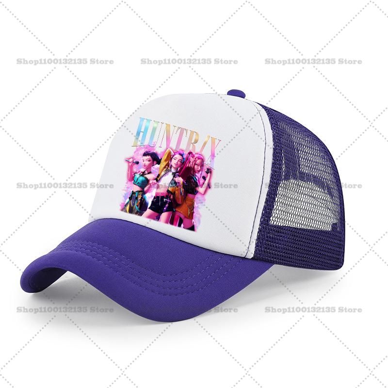KPoP Demon Hunter Summer Baseball Cap Cartoon Anime Print Hat Boy Girl Breathable Kid Hat HipHop NetCap Kawaii Kids Toy Gift