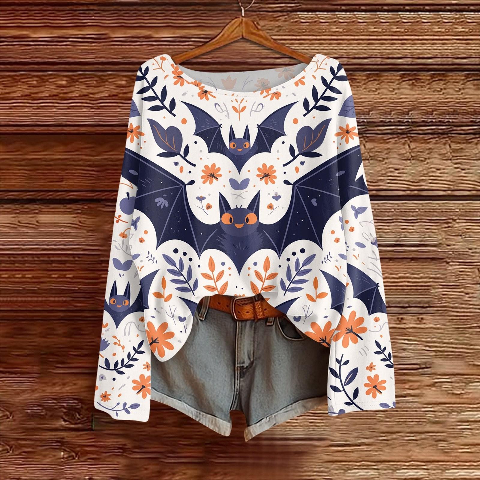 

Рубашки с длинным рукавом для женщин, футболки с принтом, блузки, повседневные базовые топы больших размеров, пуловеры XL