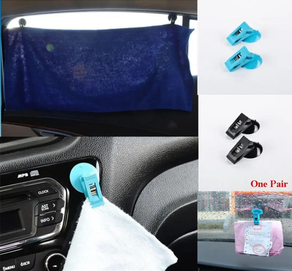 Fixing Tools Suction Cup Plastic Car Window Mount Suction Clip Bill Holder Card Clamp Auto Towel Ticket Fastener
