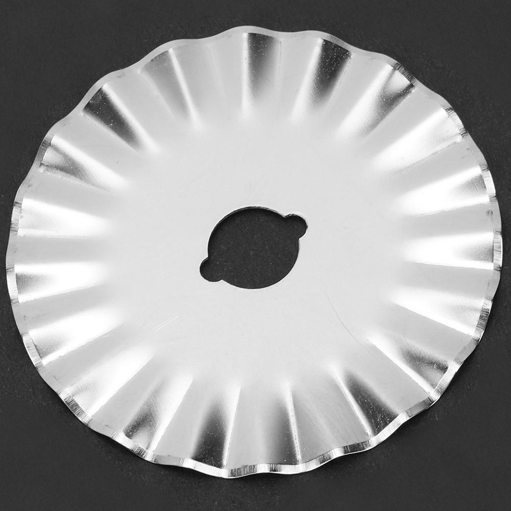 5PCS 45mm Wave Rotary Cutter Blade for Patchwork Leather Fabric Paper Cutting