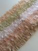 4.5cm Double-sided Pink-Green Pleated Lotus Edge Elastic Ribbon for Hair and Card Collars