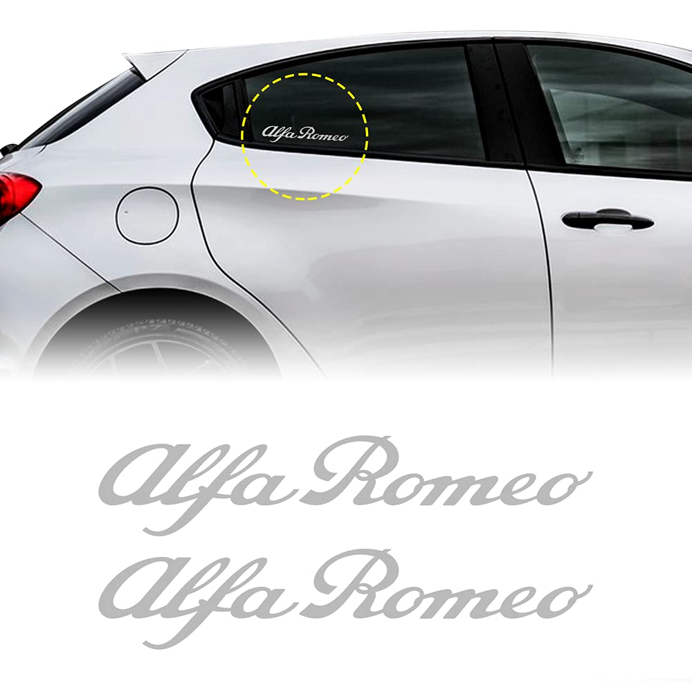Наклейка с логотипом Alfa Romeo (5,1 дюйма) Официальный Alfa Romeo Серебристый