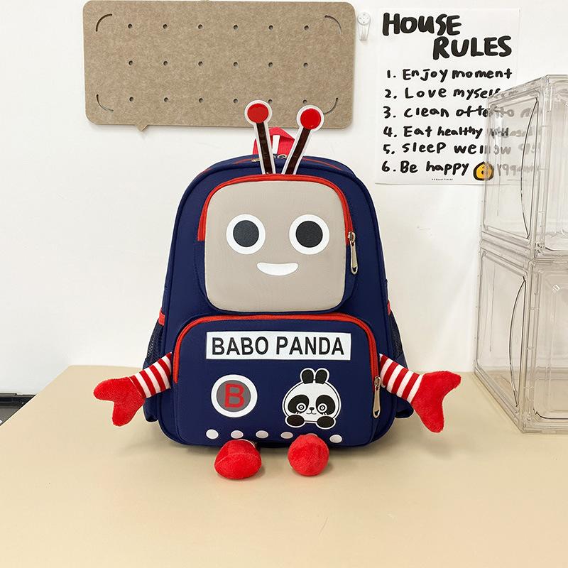 

Школьный рюкзак новый милый робот милый универсальный рюкзак повседневная сумка синий