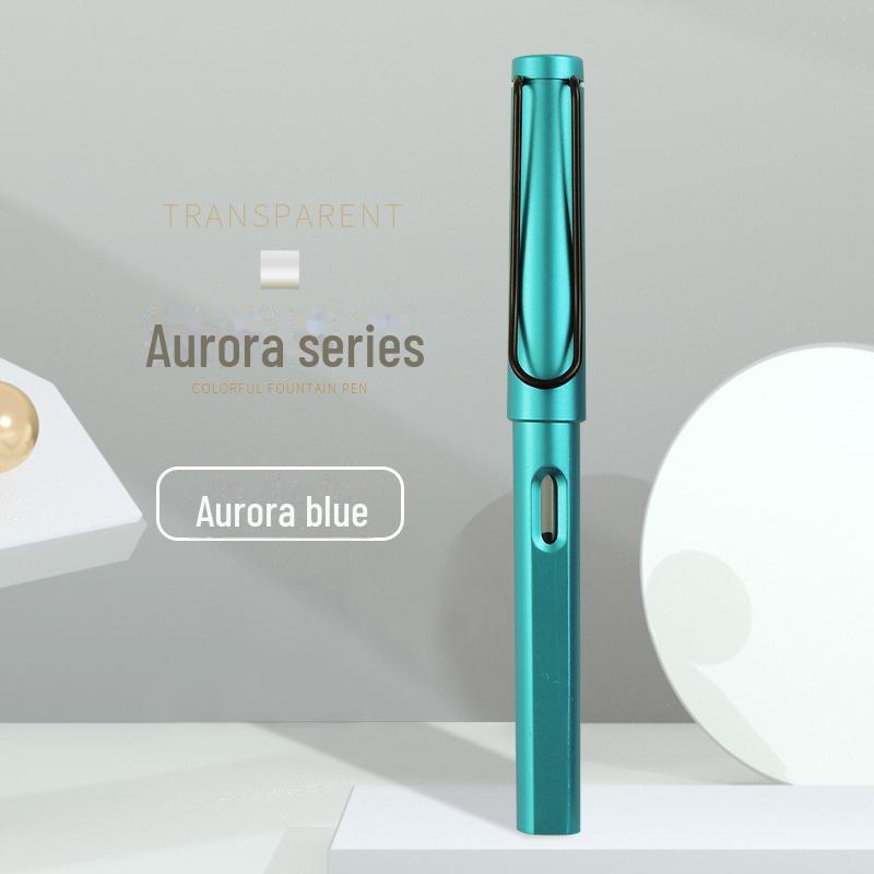 

«Цветная студенческая перьевая ручка со сменной чернильной капсулой для каллиграфии и правильной позы письма» 0.38mm with Converter