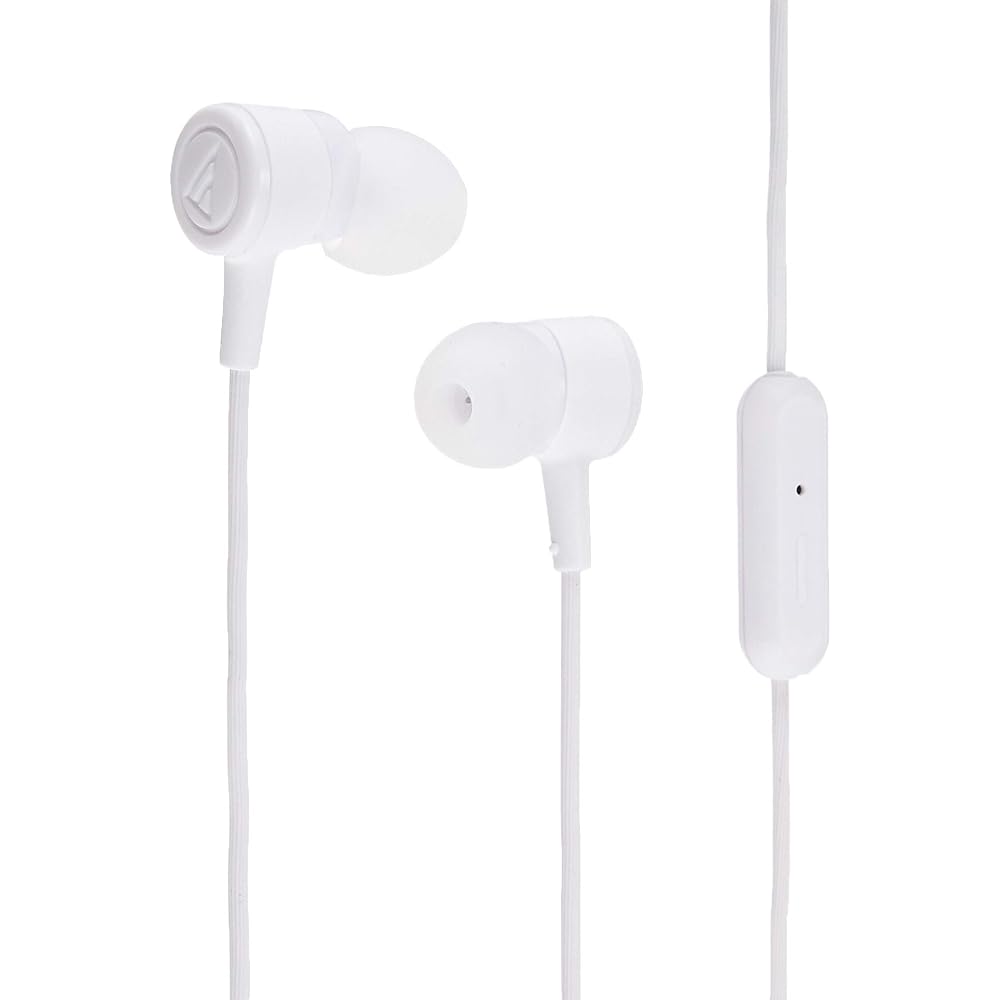 Audio-Technica Smartphone In-Ear Headphones with Remote Control/Microphone, White ATH-CKL220iS WH