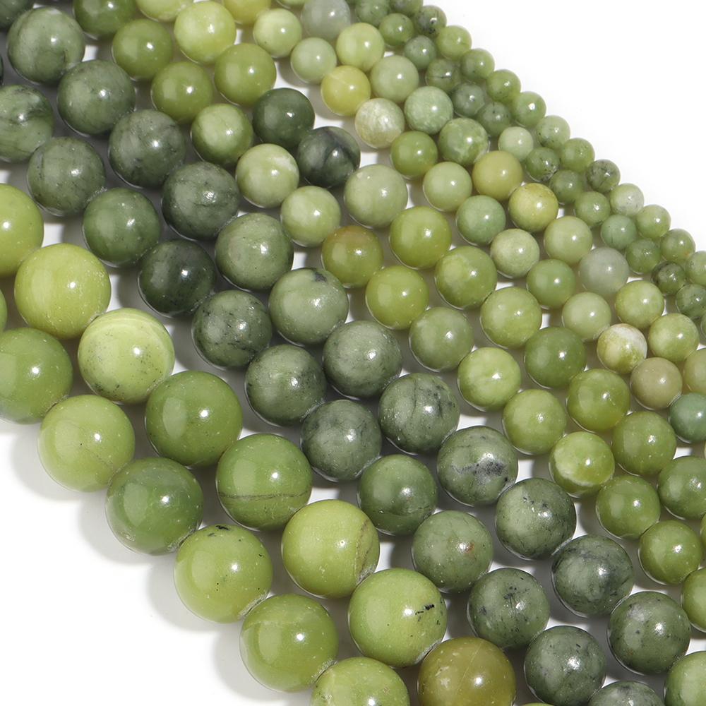 

Louleur 1 Strand 4/6/8/10/12 Green Nature Stone Beads Loose Spacer Beads For Jewelry Making DIY Handmade Bracelets Necklace Gift 4mm Apx 85pcs зелёный