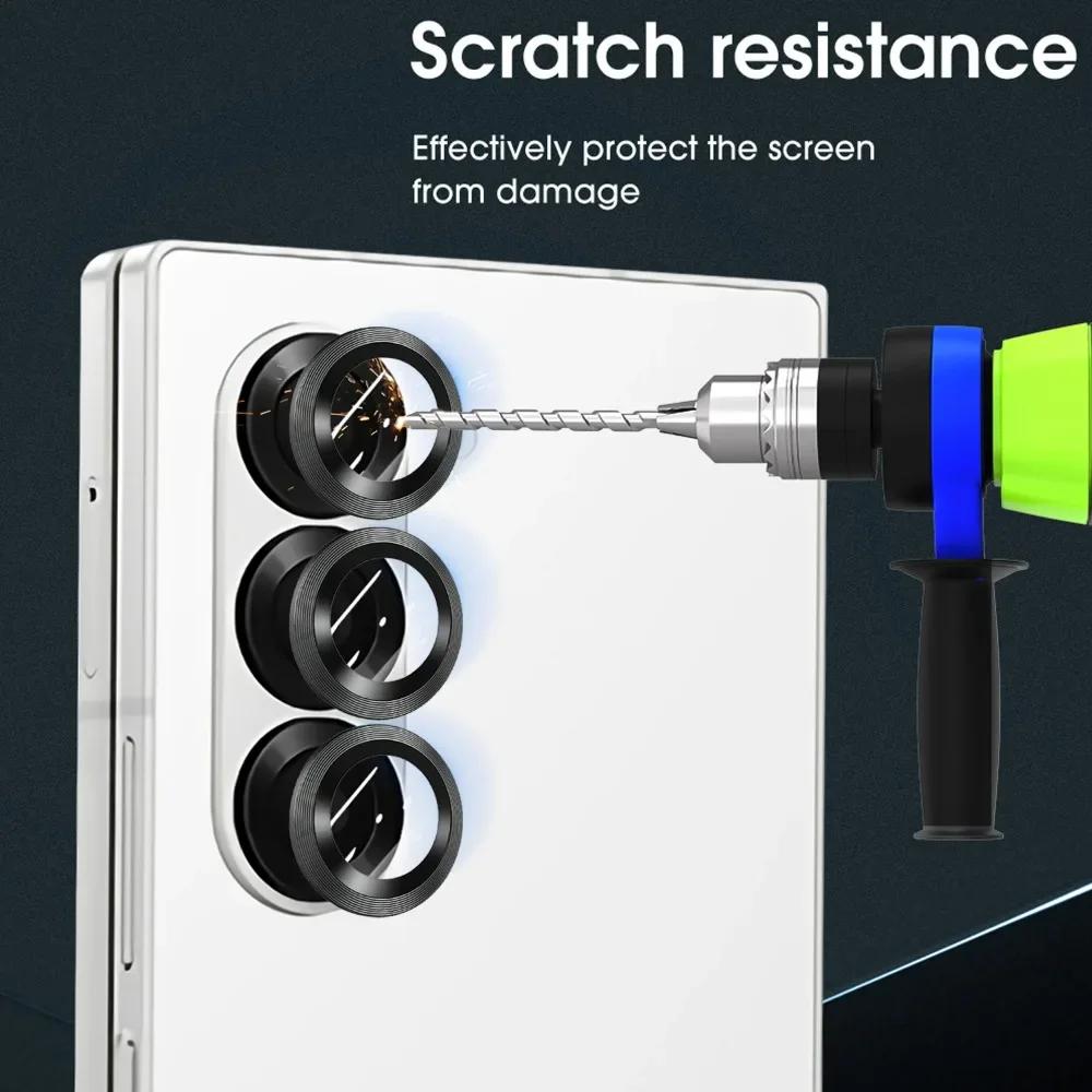 1-2PCS Alloy Metal Ring Clear Camera Lens Protector Film For Samsung Galaxy Z Flip 7/Fold 7 Anti-Scratch Tempered Glass Lens Cap