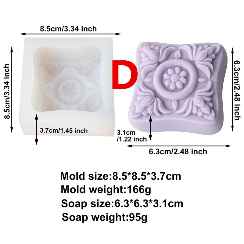 3D Creative Flower Shaped Soap Mold Silicone Molds DIY Handmade Fondant Cake Decorating Candle Mold Pudding Ice Cube Mold