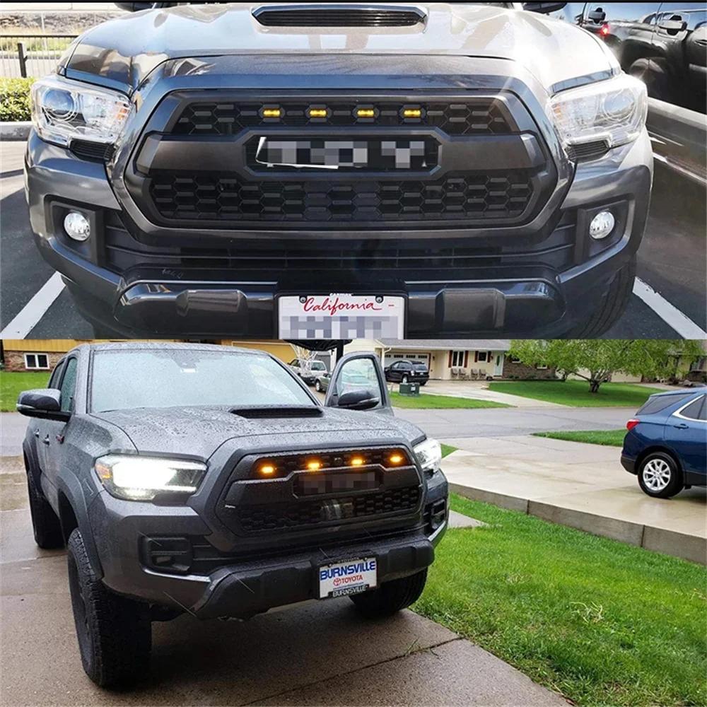 Car Front Grille LED Lights  Raptor Style Lights for 2016-up Toyota Tacoma Front Grille Decorative Lighting Warning Lights DRL