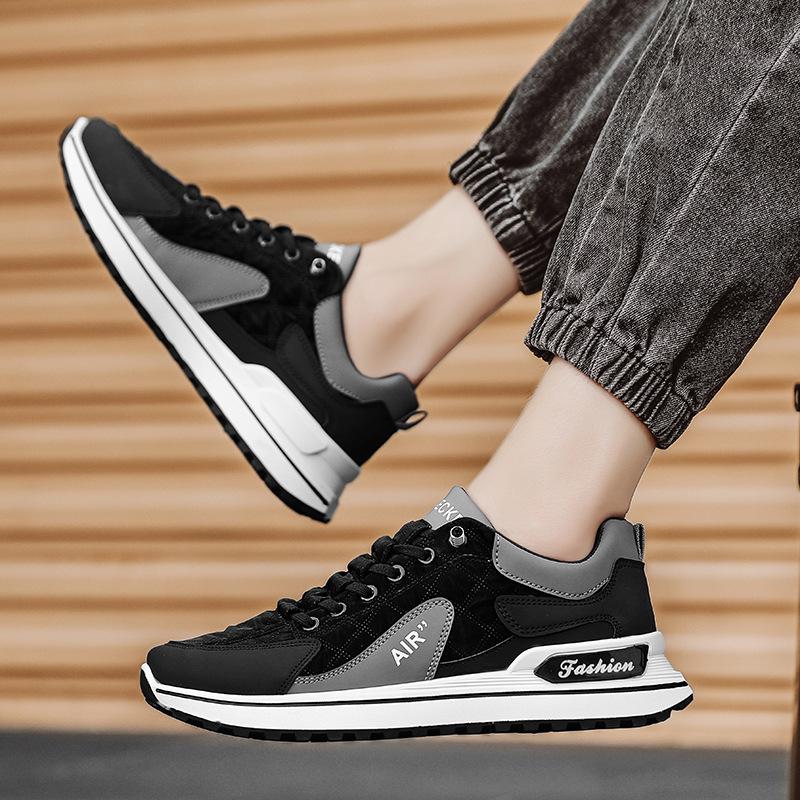 Four seasons youth fashion foot sports shoes outdoor low-top color matching wear-resistant casual shoes trendy running men's shoes