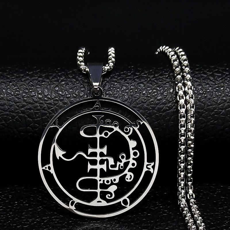 New European and American Fashion Rune Necklace Men s Casual Necklace Baptismal Pendant Jewelry 60CM