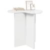 Side Table Set 2 Pcs High Gloss White Ø 39 X 38 Cm Engineered Wood