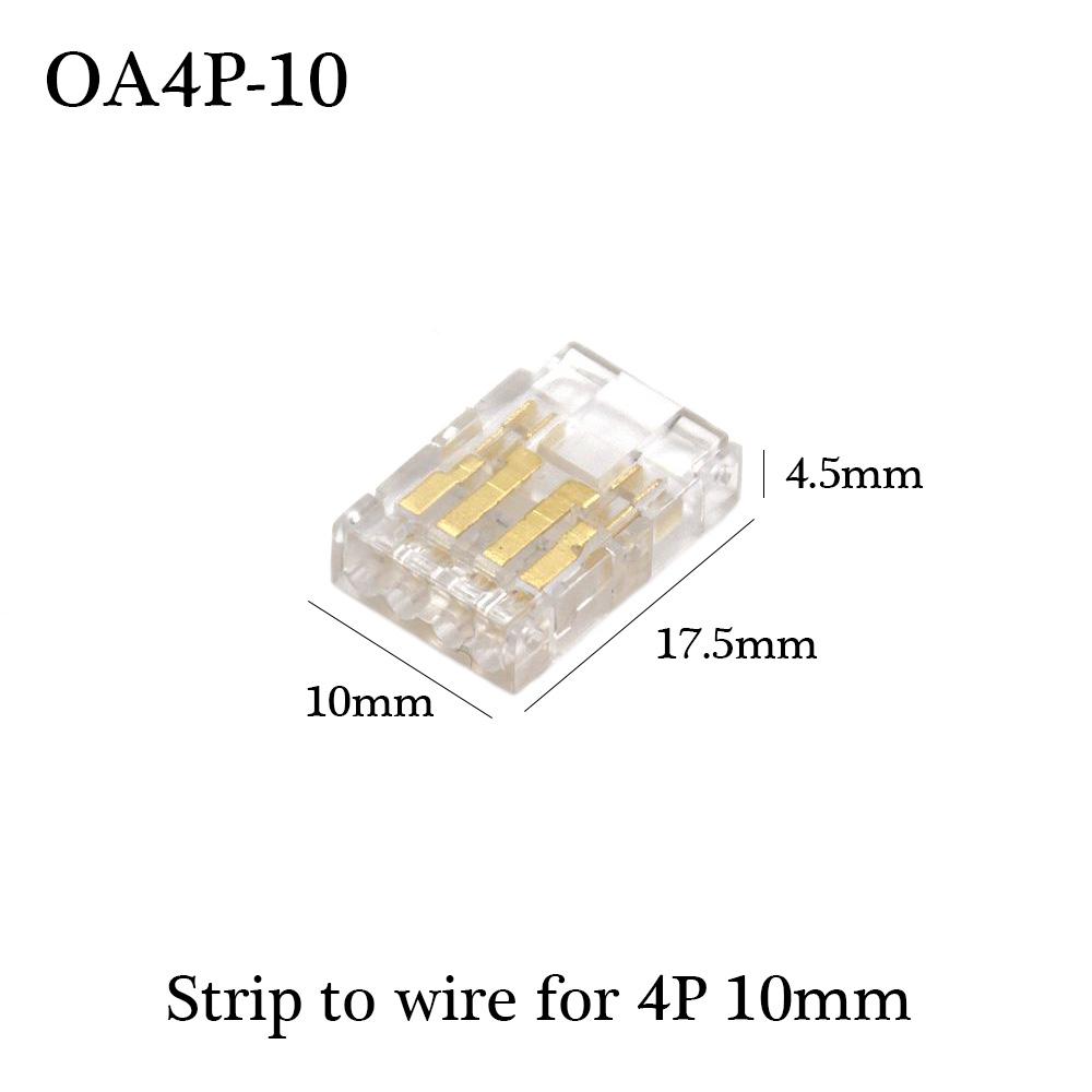 30pcs COB LED Wire Connector Connection Solderless Mini Buckle FCOB RGB CCT LED Strip Lights 2 3 4 Pin No Dark Area Connector