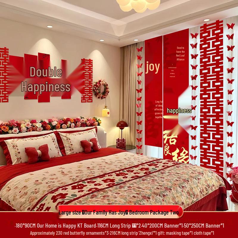 Bröllops vardagsrumsdekor: Bakgrundsvägg och soffgrupp med dubbel lycka