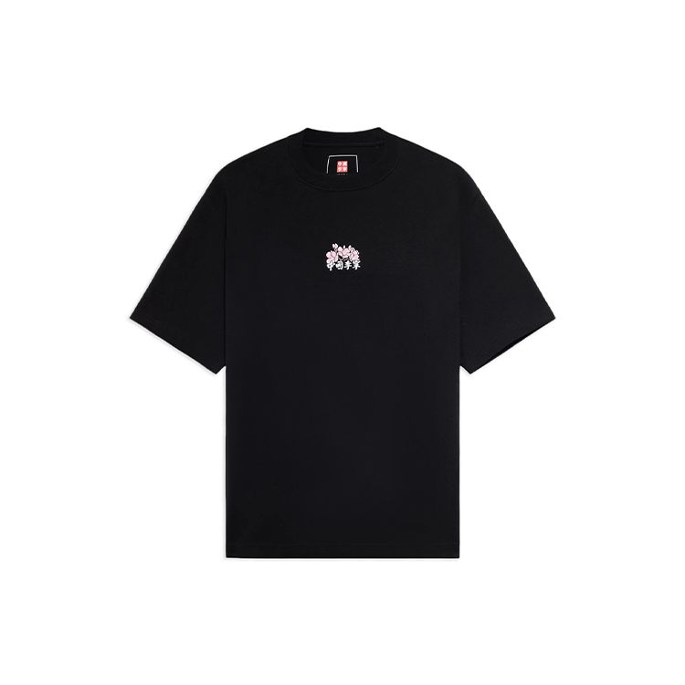 Li Ning SS22 Sakura Series Casual Sports Breathable Micro Logo Short Sleeve T-Shirt Unisex Tops Black AHSS911-3