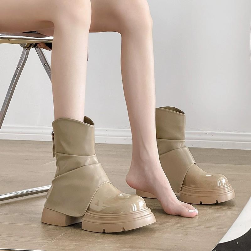 Ghete scurte mici pentru femei, primăvară și vară, noi, cu talpă groasă mică, cu toc înalt, cizme de pantalon cu fustă, cizme Martin