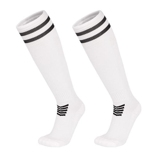 Knee High Soccer Socks for Men Women Stretchy Compression High Tube Socks Striped Athletic Socks for Football Baseball Softball