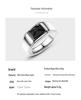 925 Sterling Silver Men's & Women's Open Ring with Black Agate - Elegant and Unique Design