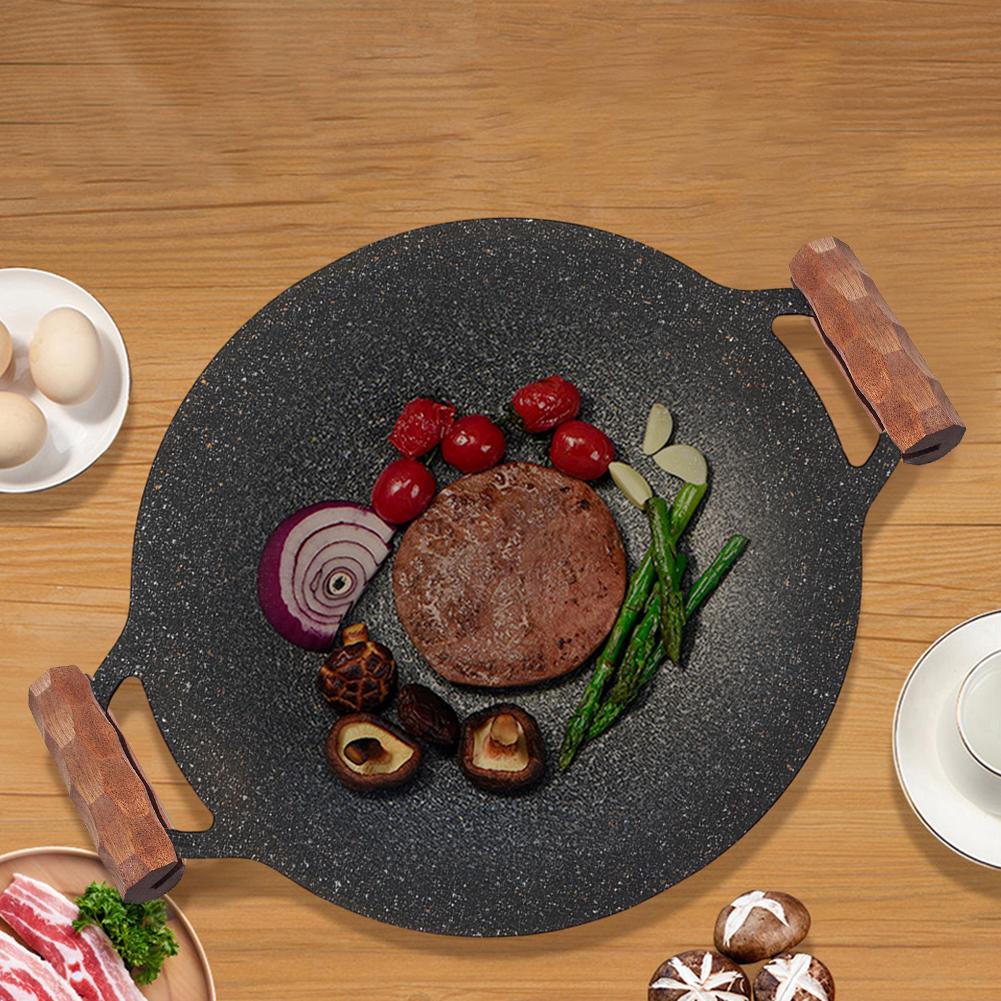 4-10Pcs Sapele BBQ Pan Handle Anti Scald Pan Insulated Grip Portable BBQ Plate Handle for Sauce Pan Sauteing Grilling Pan