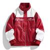 Frühling und Herbst Neue trendige Lederjacken für Herren, Herren Pu Motorradjacken, Revers, Lässig und Gutaussehend