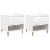 VidaXL Tables de chevet 2 pcs Blanc brillant 50x46x50 cm 819537