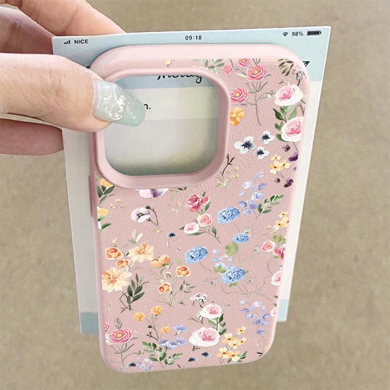 Elegant Floral Vine Pattern Anti-Yellowing TPU Case with Full-Body Shockproof Protection for iPhone 17 Pro Max Air 16e 16 15 14 13