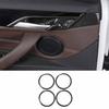 Inner Door Speaker Ring Horn Carbon Fiber Cover Trim 13-19 For BMW 3 4 Series GT