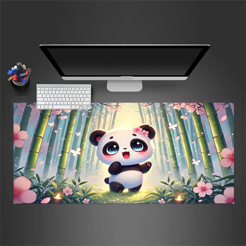 1pc Cute Panda Forest Spring Computer Pad  Mouse Pads for Desk,Gamers and Office Use 020259
