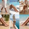 Glitterende Strass Hol Hart Druppel Enkelband Dubbele Laag Voetketting Voor Vrouwen Zomer Strand Vakantie Sieraden